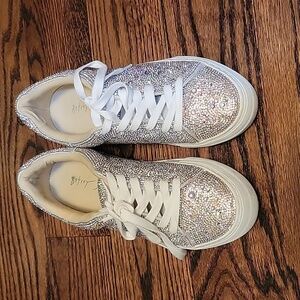 Betsy Johnson Rhinestone Sneakers Sz 6